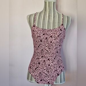 Lands' End Burgundy One Piece Bathing Suit (Size 2)